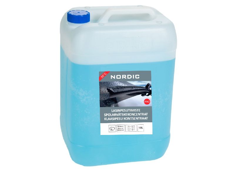 [79015010] NORDIC Tuulilasinpesuneste Metanoli -50 10 L 